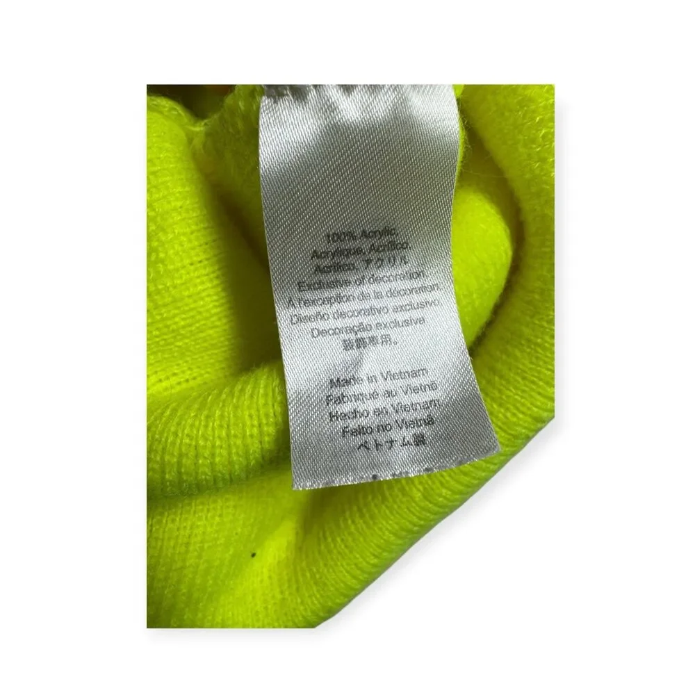 Dickies Neon Green Beanie Daystone Watch Cap Hat Rare Skater Vtg 90s